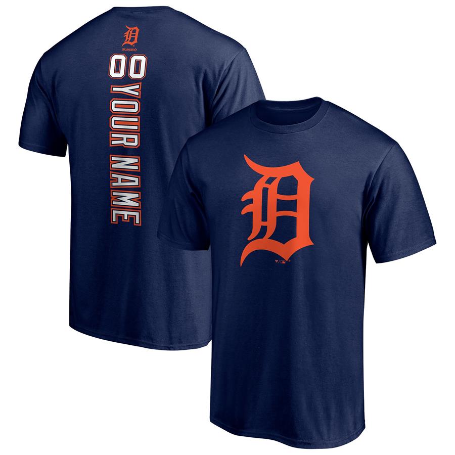 Detroit Tigers Fanatics Branded Personalized Playmaker Name & Number T-Shirt - Navy