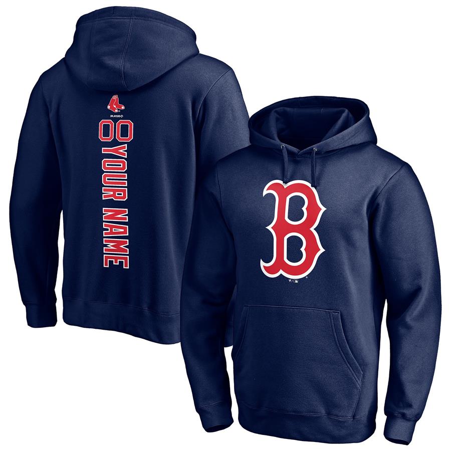 Boston Red Sox Fanatics Branded Personalized Playmaker Name & Number Pullover Hoodie - Navy