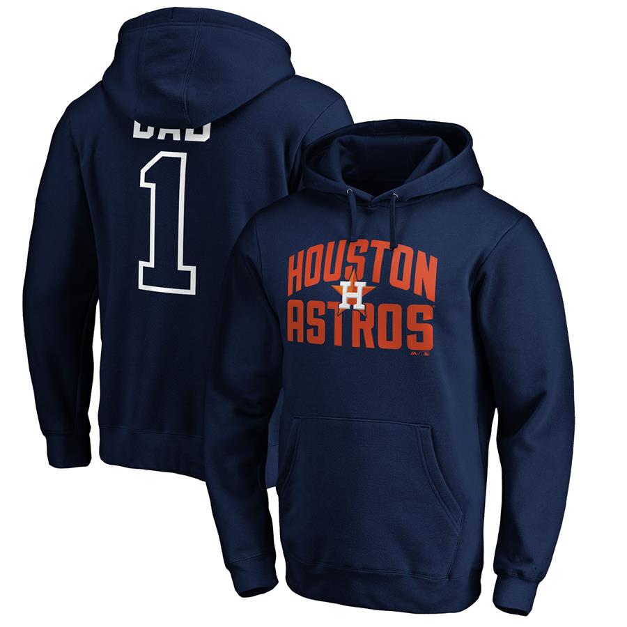 Houston Astros Fanatics Branded Father's Day #1 Dad Pullover Hoodie - Navy