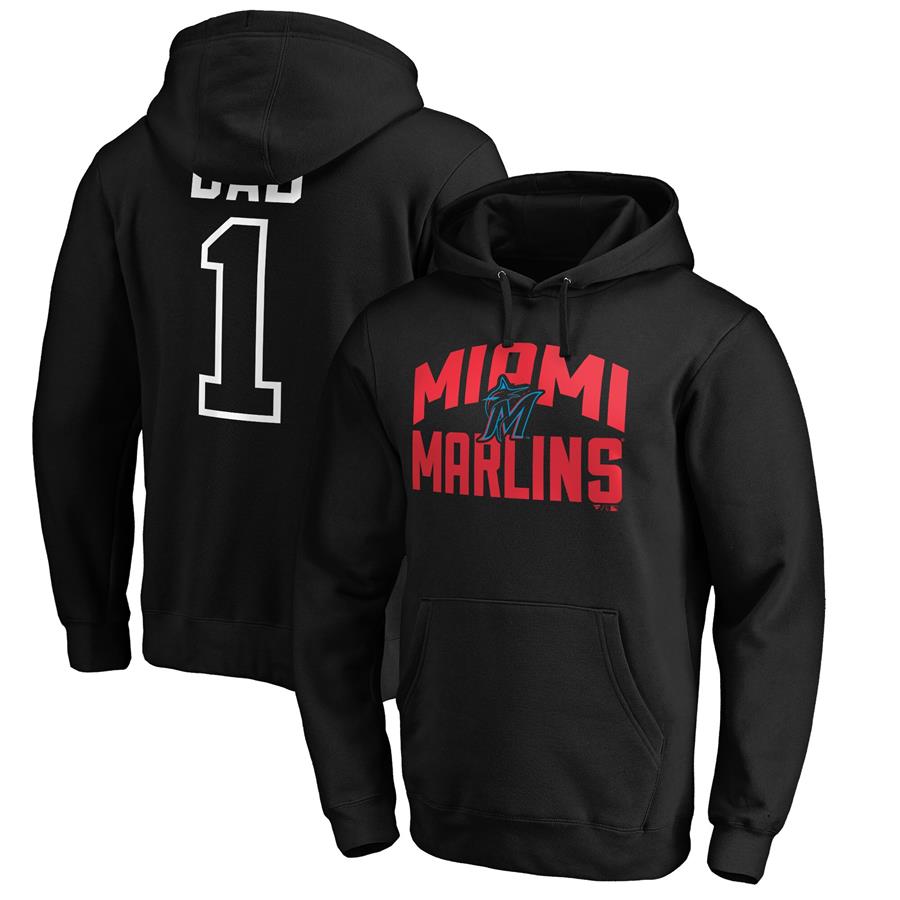 Miami Marlins Fanatics Branded Father's Day #1 Dad Pullover Hoodie - Black