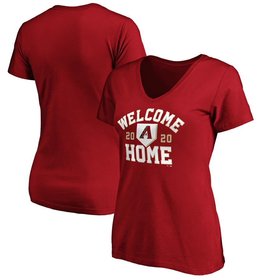Arizona Diamondbacks Fanatics Branded Women's Welcome Home V-Neck T-Shirt - Red