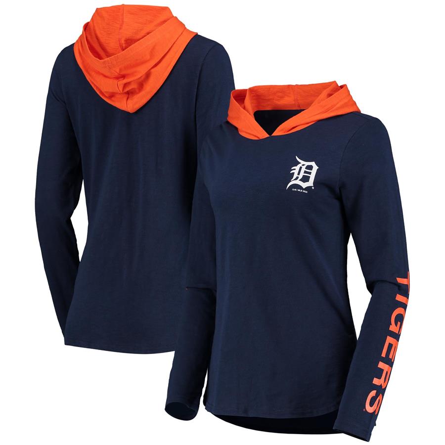 Detroit Tigers G-III 4Her by Carl Banks Women's Crossbar Pullover Hoodie - Navy