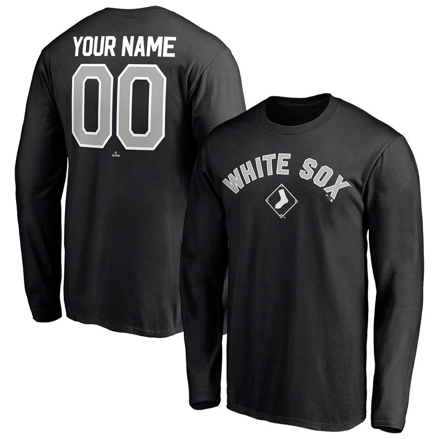 Лонгслив Chicago White Sox Fanatics Branded Personalized Winning Streak Name & Number (чёрный)