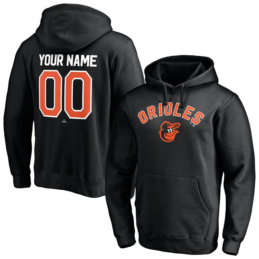 Baltimore Orioles Fanatics Branded Personalized Winning Streak Name & Number Pullover Hoodie - Black