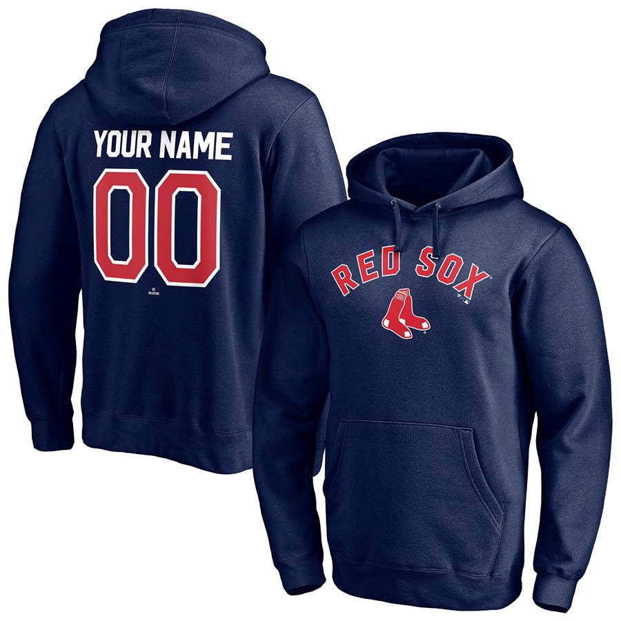 Boston Red Sox Fanatics Branded Personalized Winning Streak Name & Number Pullover Hoodie - Navy