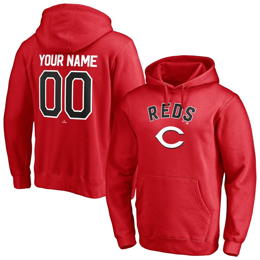 Cincinnati Reds Fanatics Branded Personalized Winning Streak Name & Number Pullover Hoodie - Red