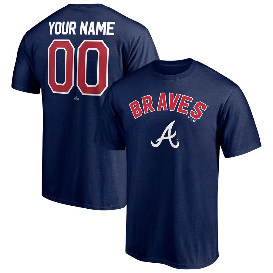 Atlanta Braves Fanatics Branded Personalized Team Winning Streak Name & Number T-Shirt - Navy