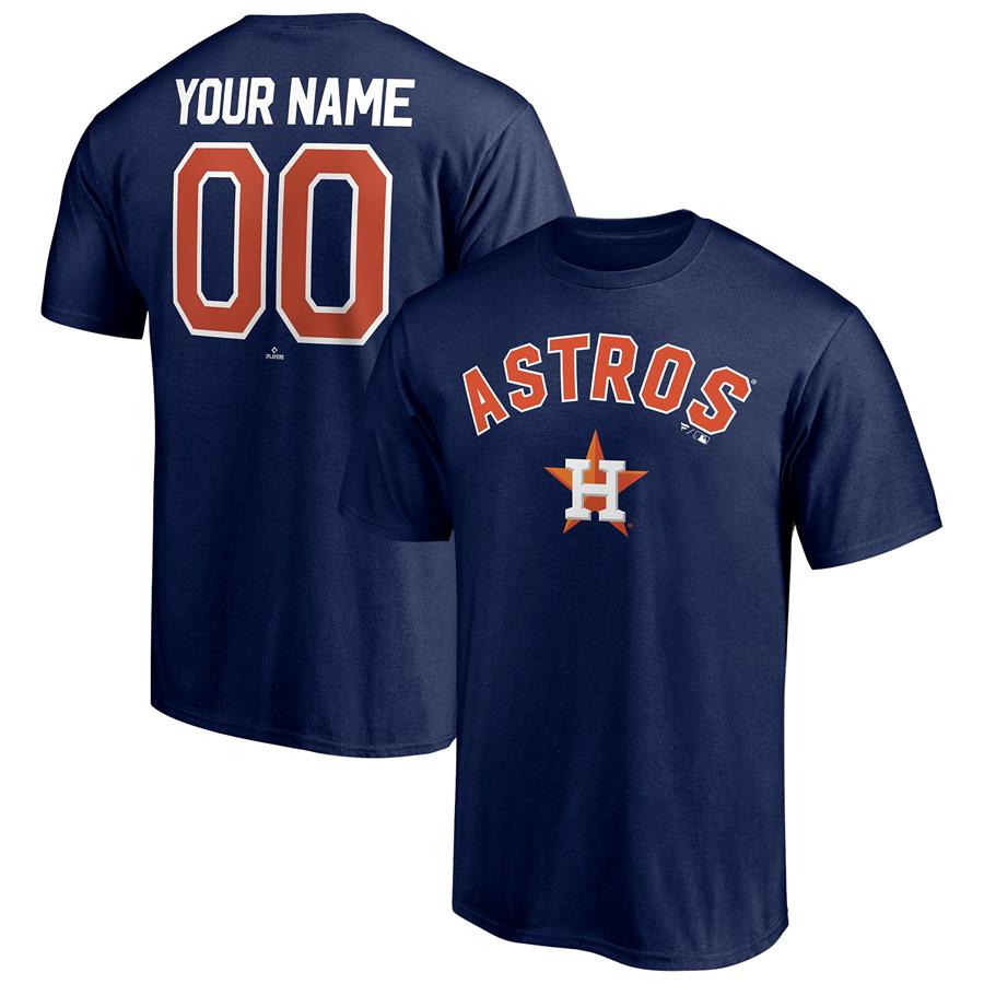 Houston Astros Fanatics Branded Personalized Team Winning Streak Name & Number T-Shirt - Navy