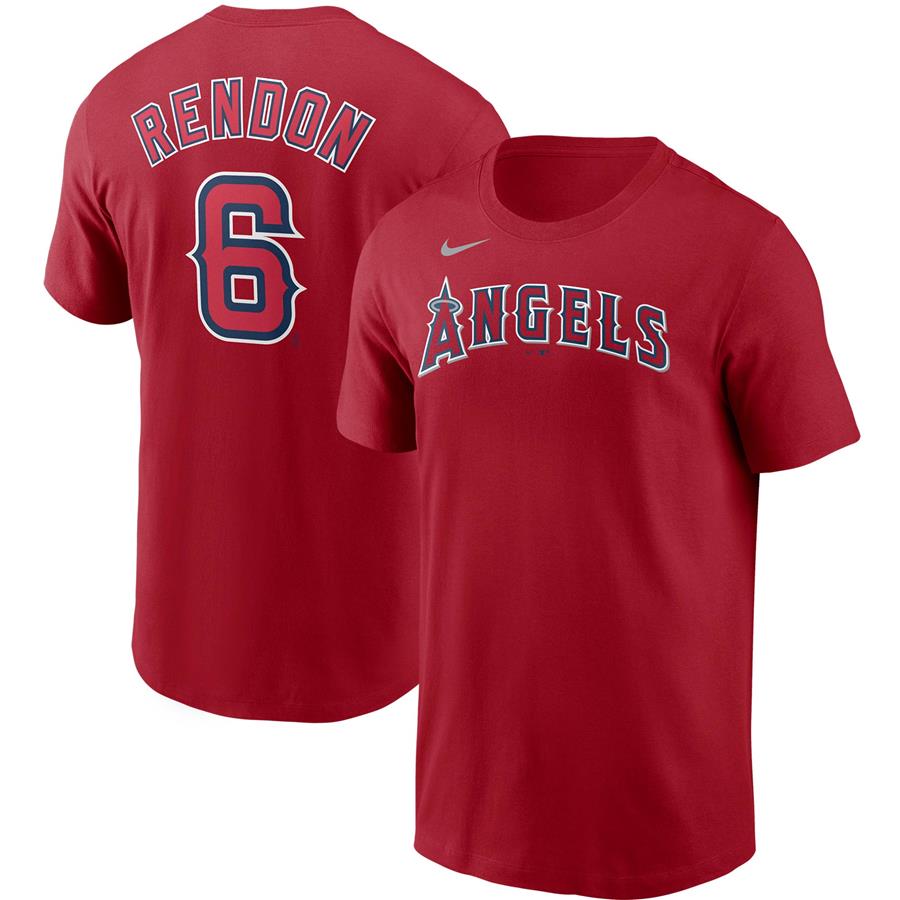 Anthony Rendon Los Angeles Angels Nike Name & Number T-Shirt - Red