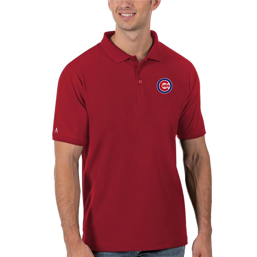 Поло Chicago Cubs Antigua Legacy Pique (красный)