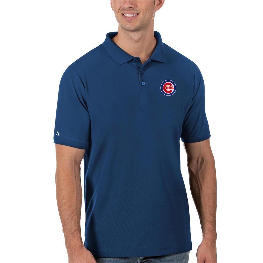 Поло Chicago Cubs Antigua Legacy Pique (синий)