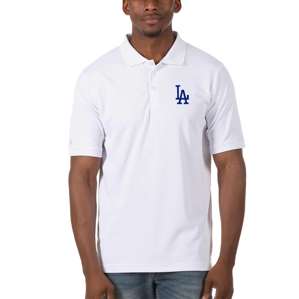 Los Angeles Dodgers Antigua Legacy Pique Polo - White