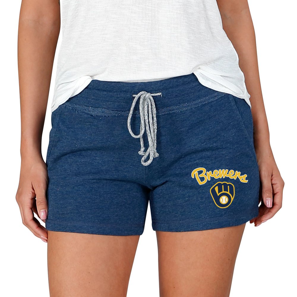 Milwaukee Brewers Concepts Sport Women's Mainstream Terry Shorts - Navy