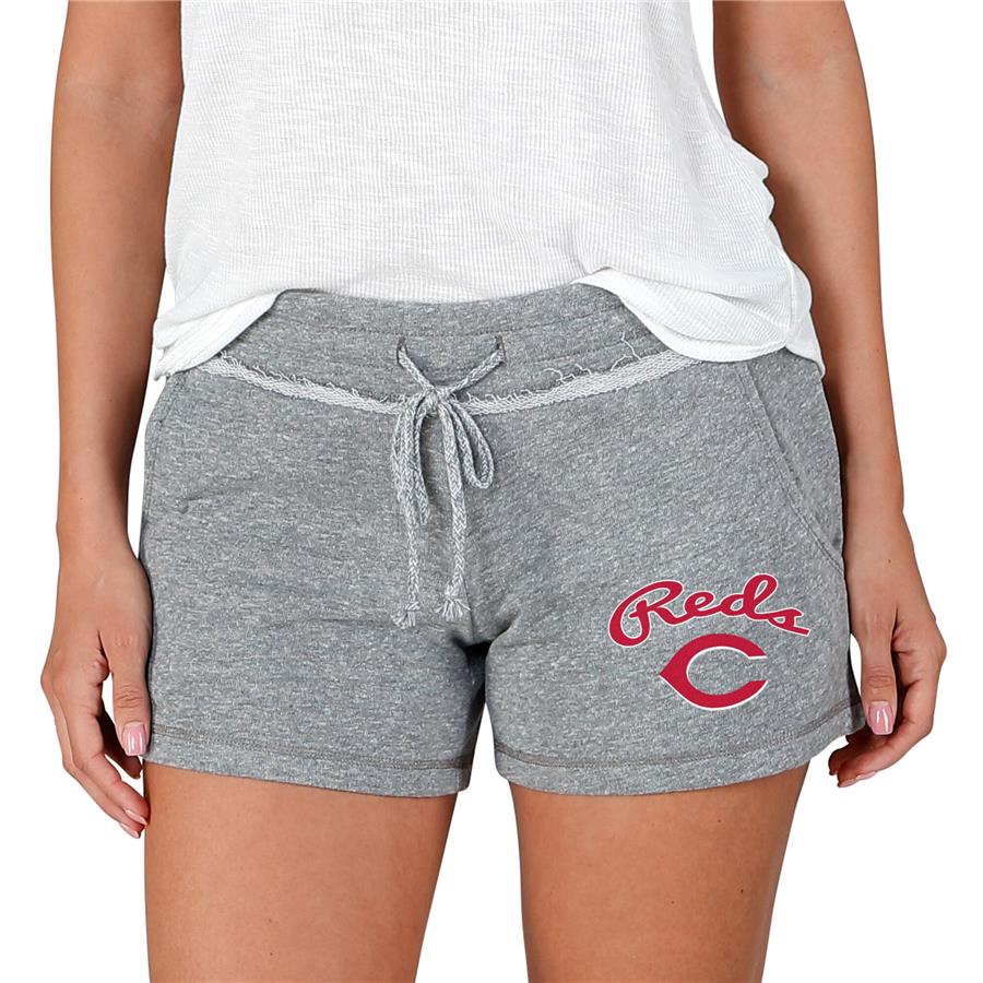 Cincinnati Reds Concepts Sport Women's Mainstream Terry Shorts - Gray