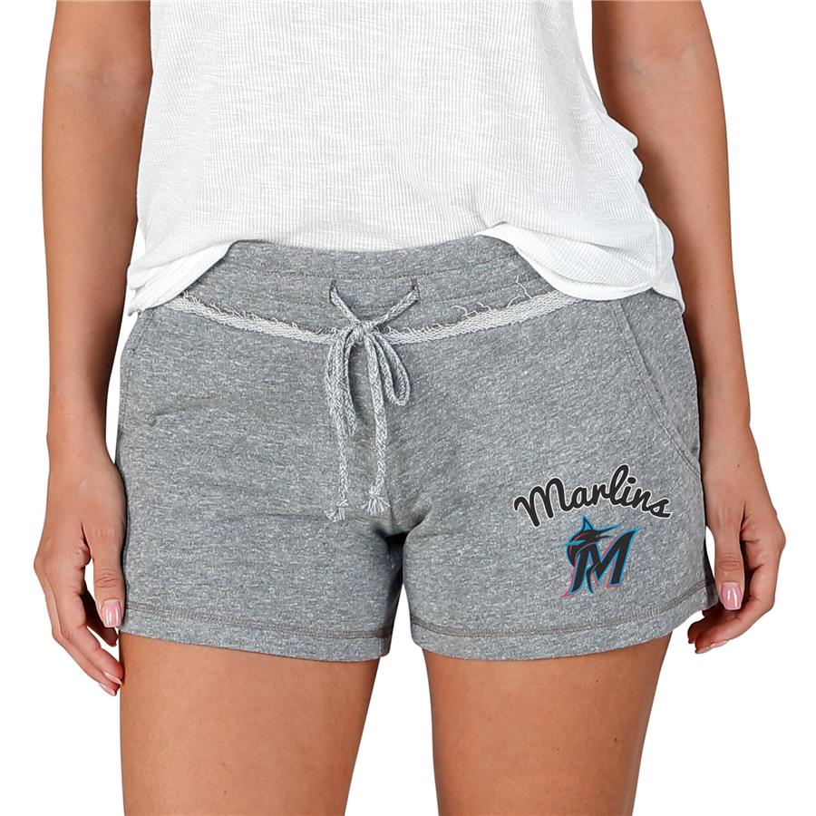 Miami Marlins Concepts Sport Women's Mainstream Terry Shorts - Gray