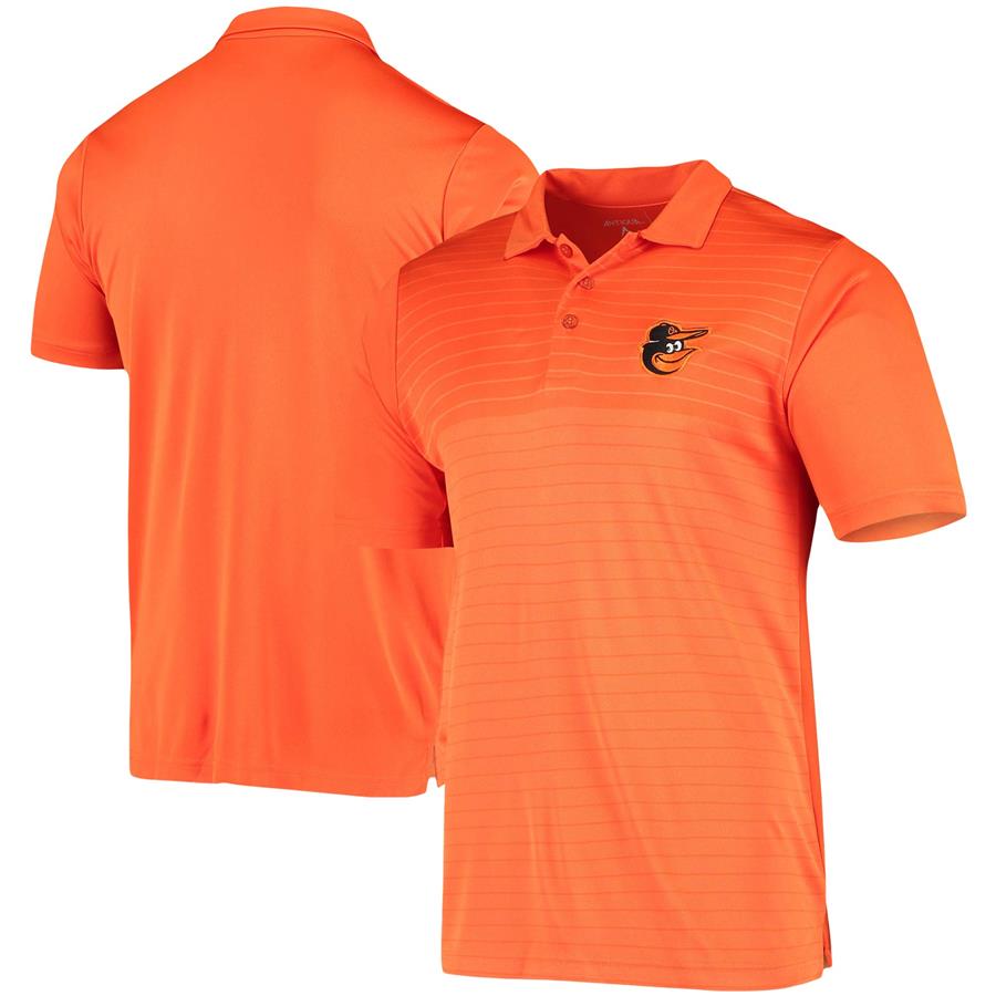 Baltimore Orioles Antigua Logo Relay Polo - Orange