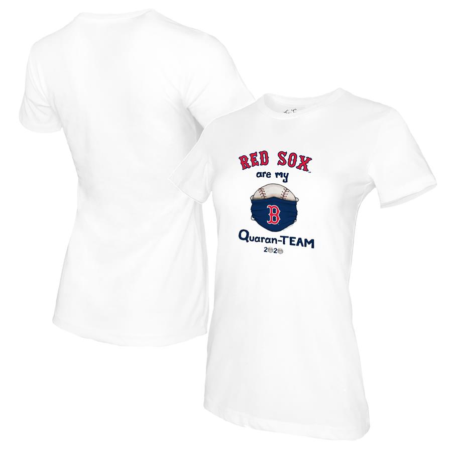 Boston Red Sox Tiny Turnip Women's QuaranTeam T-Shirt - White