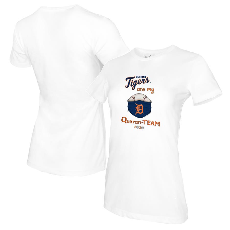 Detroit Tigers Tiny Turnip Women's QuaranTeam T-Shirt - White