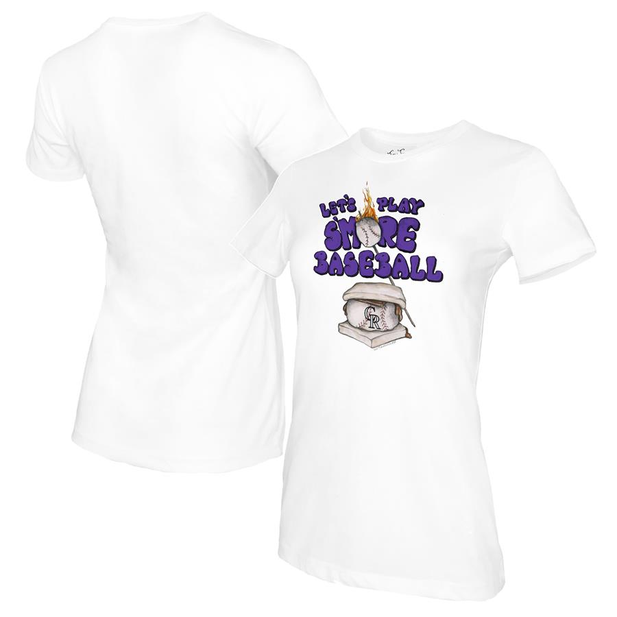 Colorado Rockies Tiny Turnip Women's S'mores T-Shirt - White