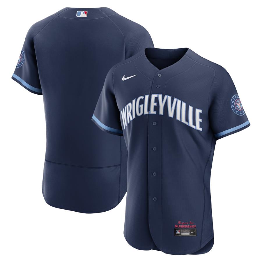 Chicago Cubs Nike 2021 City Connect Authentic Jersey - Navy