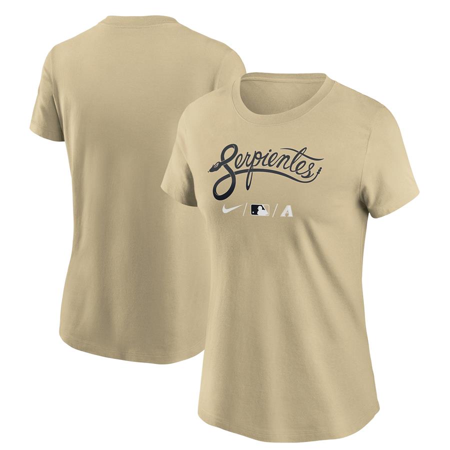 Arizona Diamondbacks Nike Women's 2021 City Connect Wordmark T-Shirt - Gold