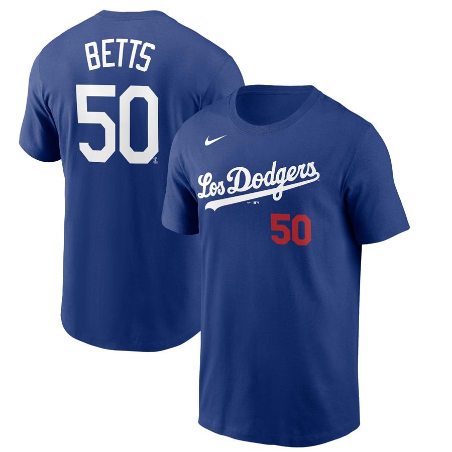 Mookie Betts Los Angeles Dodgers Nike 2021 City Connect Name & Number T-Shirt - Royal