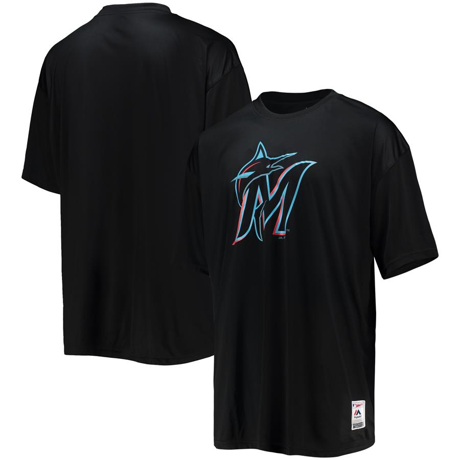 Miami Marlins Primary Logo T-Shirt - Black