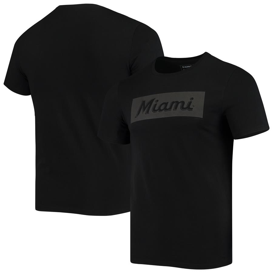 Miami Marlins Express Team Out T-Shirt - Black