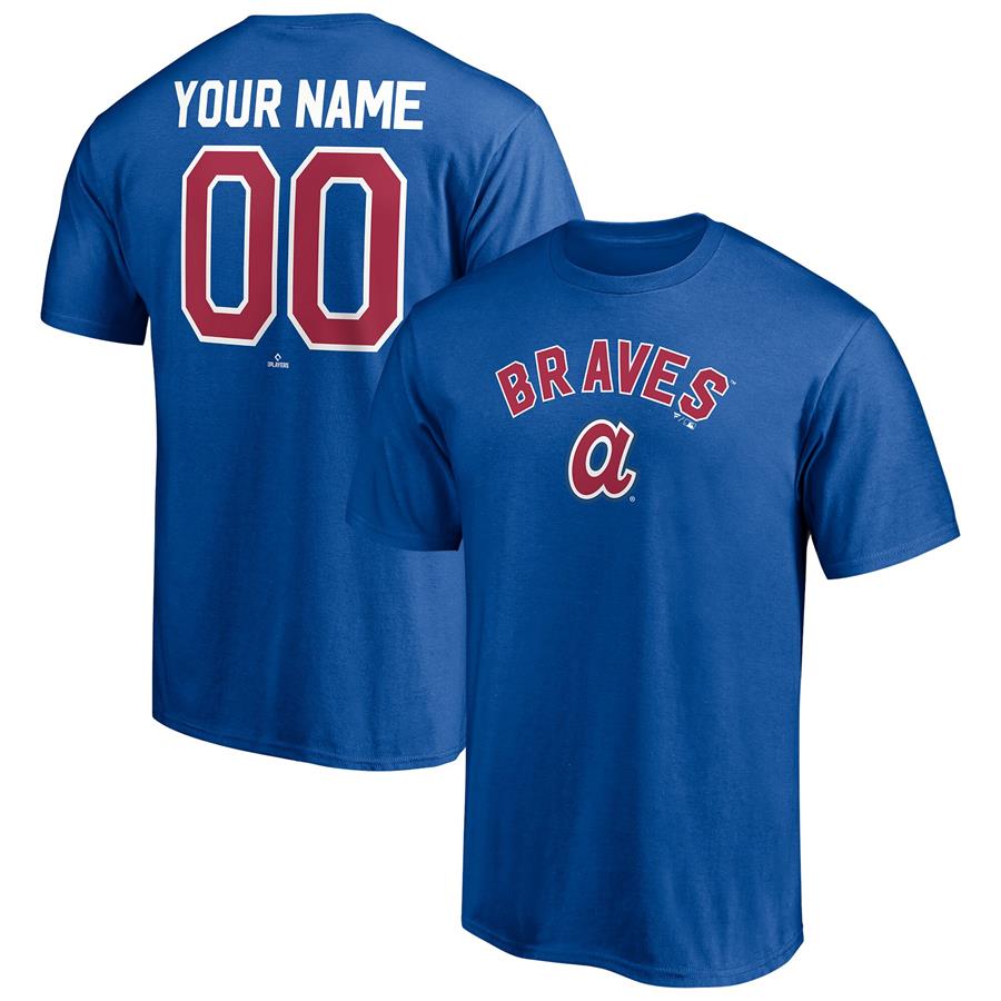Atlanta Braves Fanatics Branded Cooperstown Winning Streak Personalized Name & Number T-Shirt - Royal