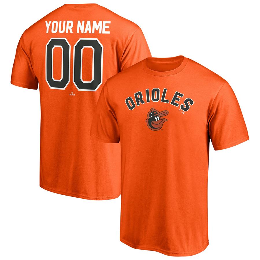Baltimore Orioles Fanatics Branded Cooperstown Winning Streak Personalized Name & Number T-Shirt - Orange