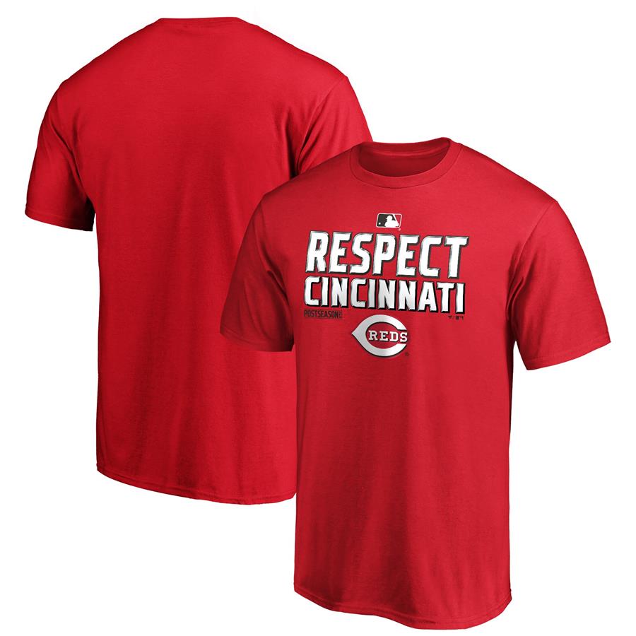 Cincinnati Reds Fanatics Branded 2020 Postseason Locker Room T-Shirt - Red