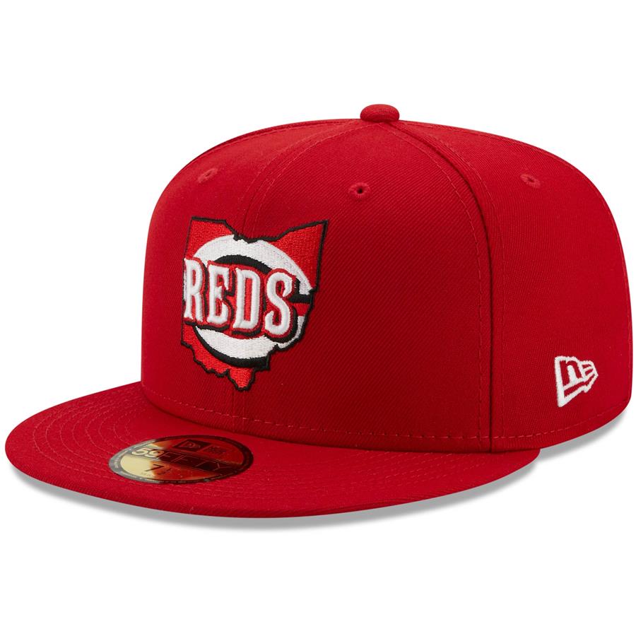 Cincinnati Reds New Era Local II 59FIFTY Fitted Hat - Red