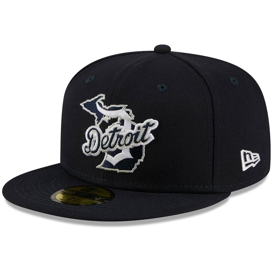 Detroit Tigers New Era Local II 59FIFTY Fitted Hat - Navy