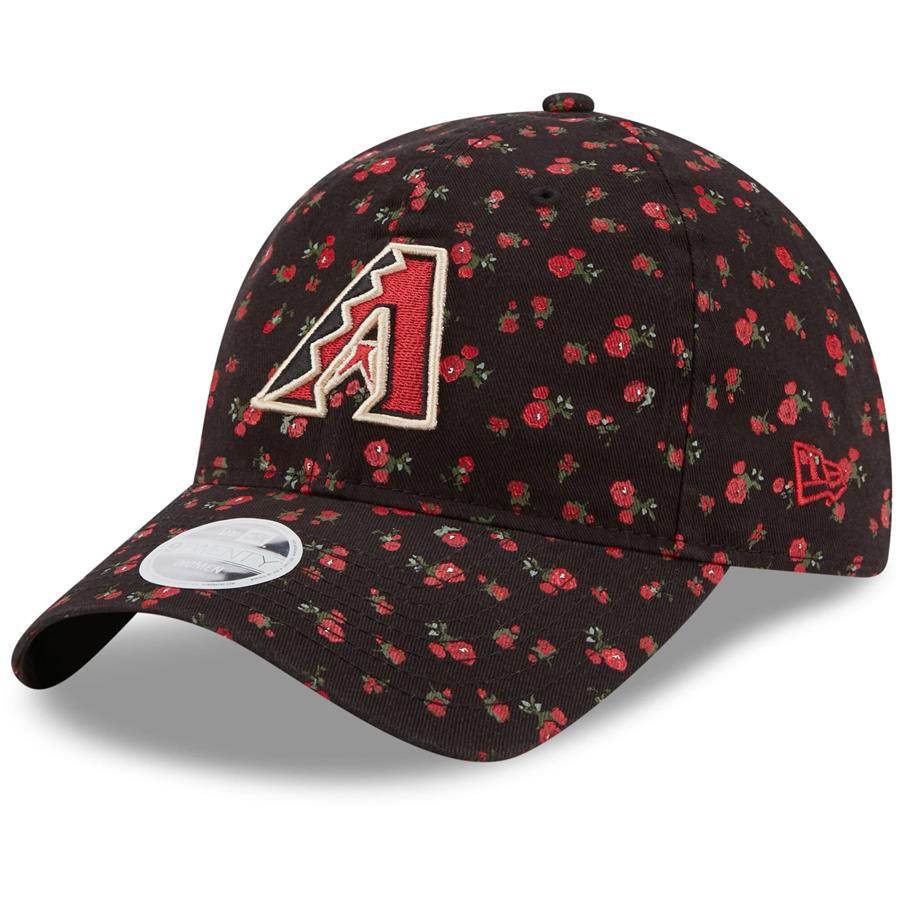 Arizona Diamondbacks New Era Women's Floral 9TWENTY Adjustable Hat - Black