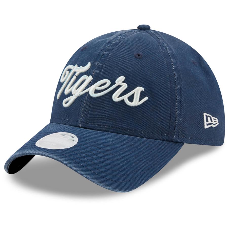 Detroit Tigers New Era Women's Script 9TWENTY Adjustable Hat - Navy