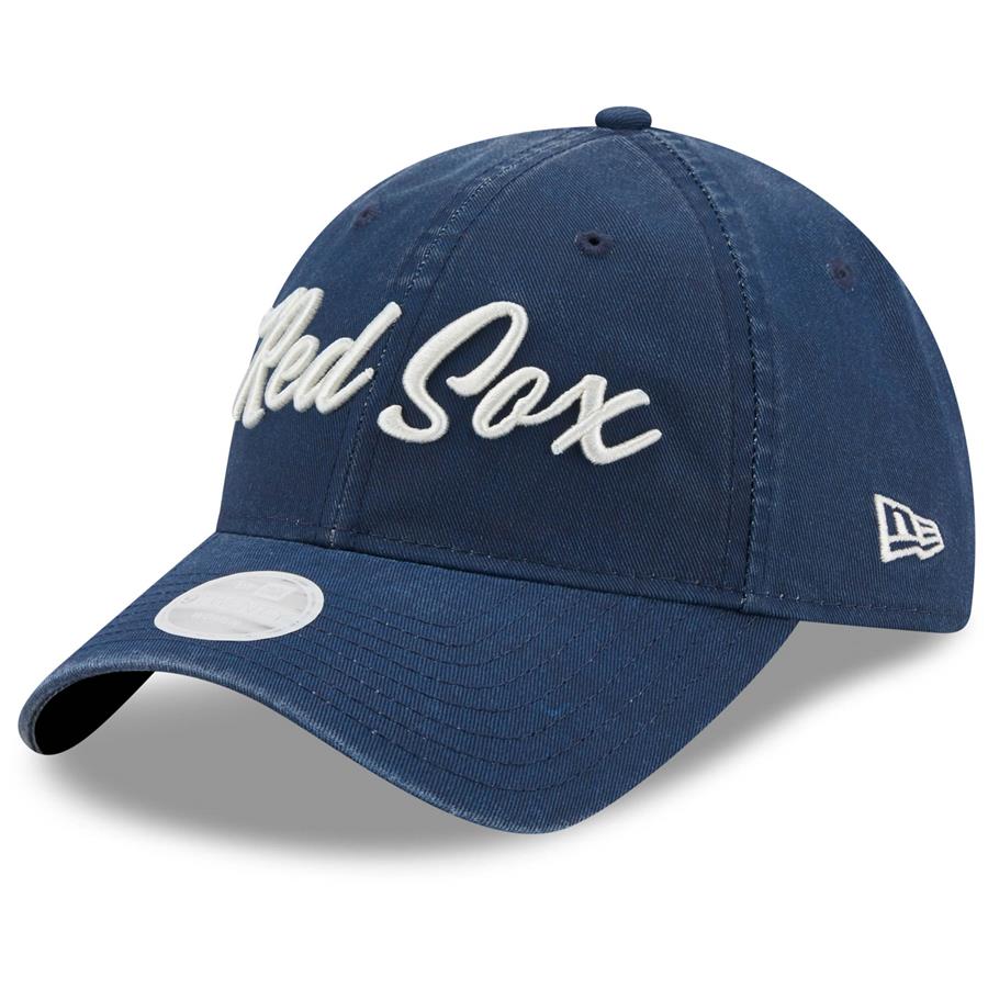Boston Red Sox New Era Women's Script 9TWENTY Adjustable Hat - Navy