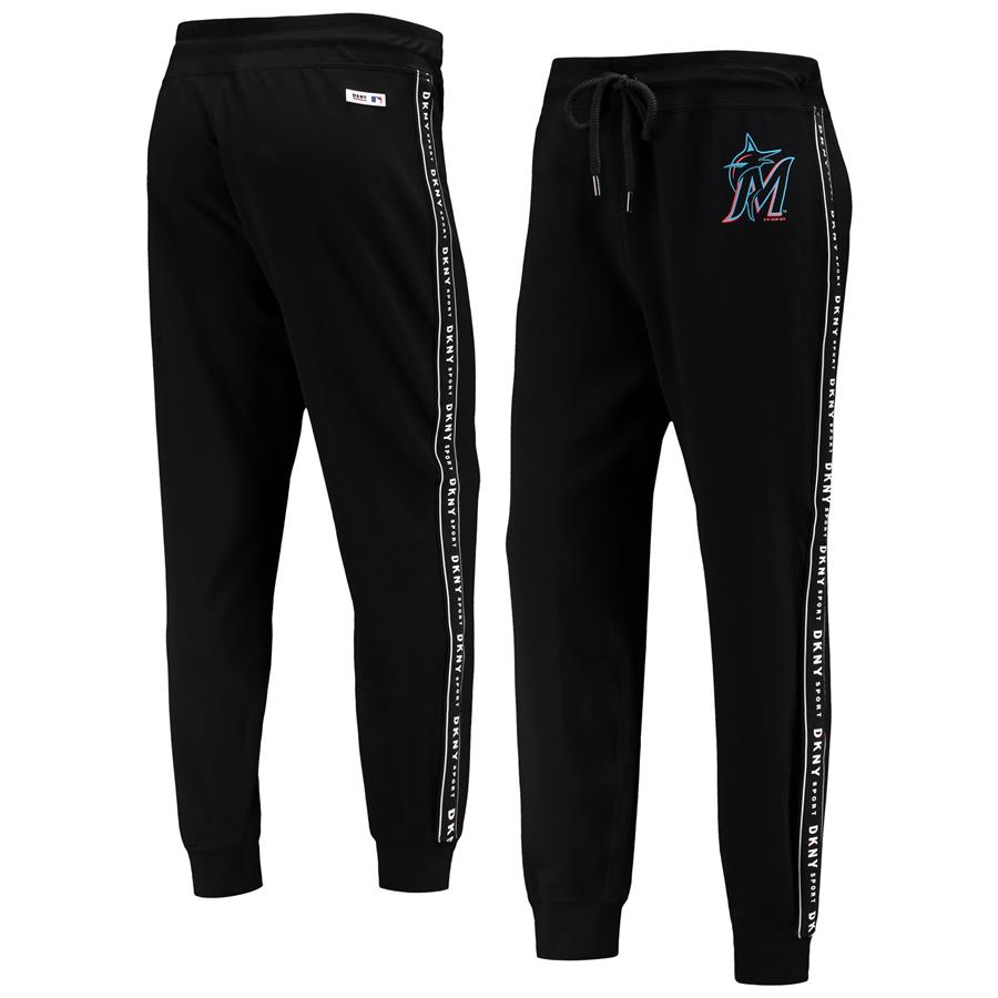 Miami Marlins DKNY Sport Women's Brooke Jogger Pants - Black