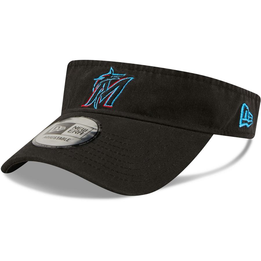 Miami Marlins New Era Dugout Redux III Visor - Black