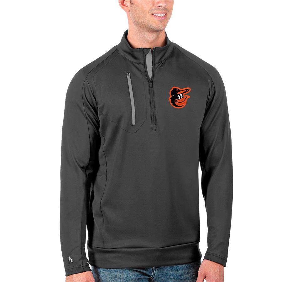 Baltimore Orioles Antigua Generation Quarter-Zip Pullover Jacket - Gray