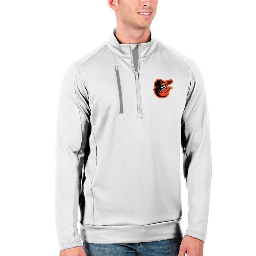 Baltimore Orioles Antigua Generation Quarter-Zip Pullover Jacket - White