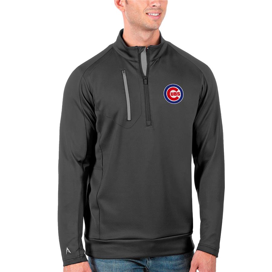 Chicago Cubs Antigua Generation Quarter-Zip Pullover Jacket - Gray