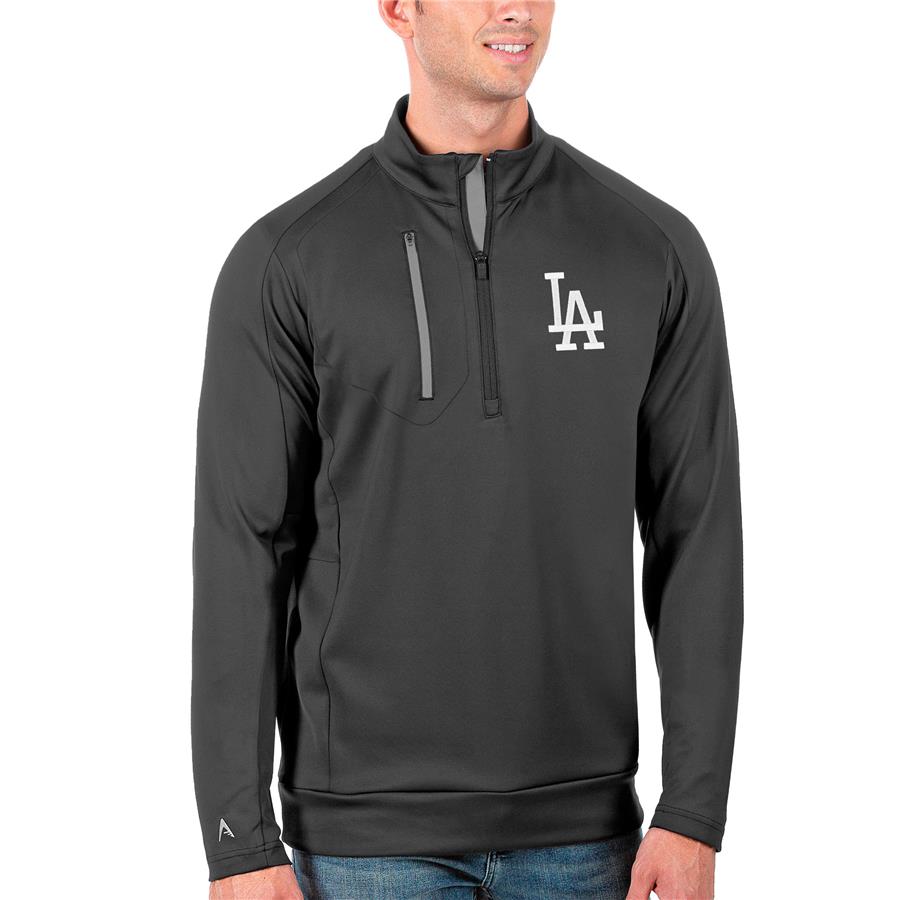 Los Angeles Dodgers Antigua Generation Quarter-Zip Pullover Jacket - Gray