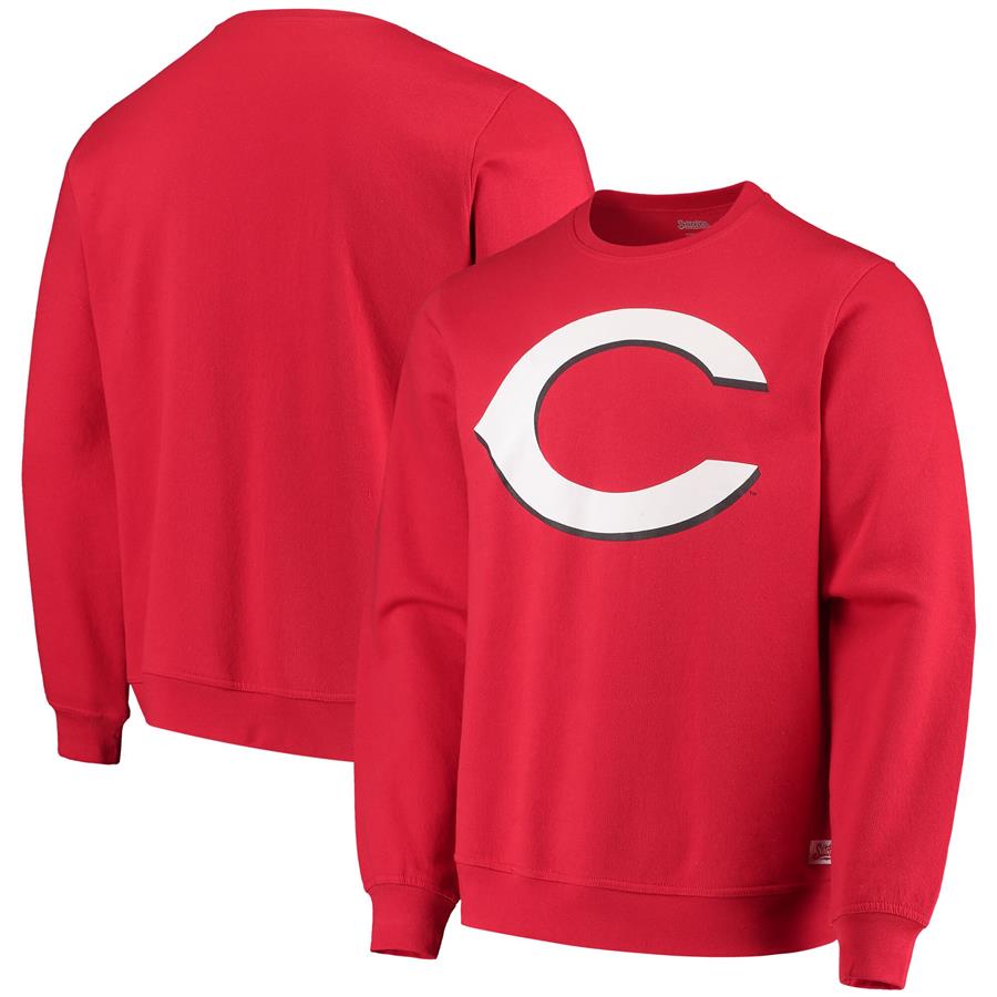 Cincinnati Reds Stitches Logo Sweatshirt - Red