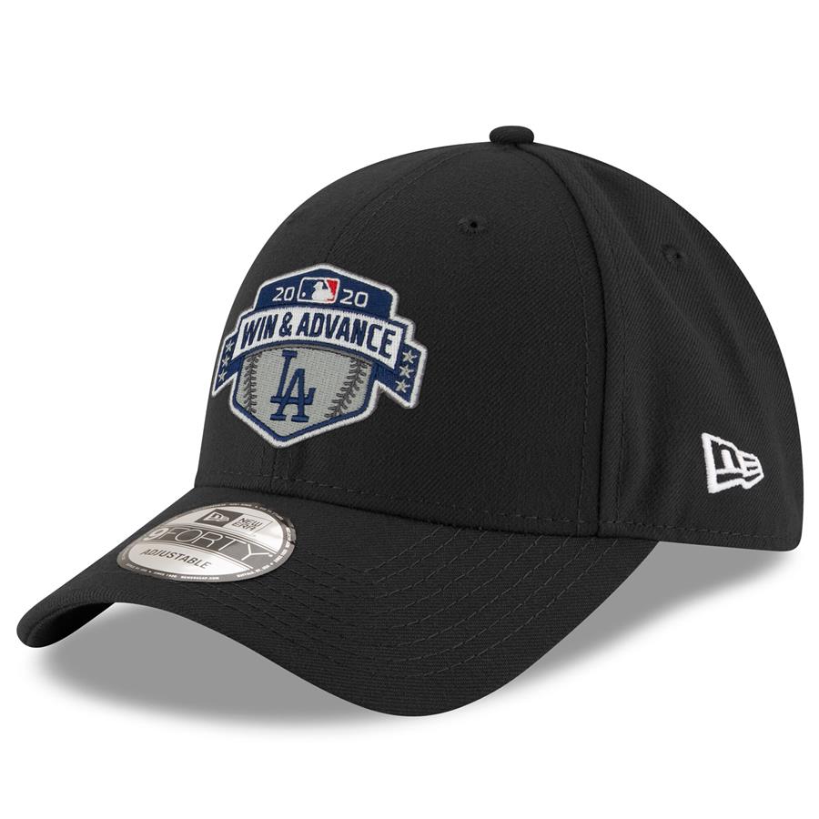 Los Angeles Dodgers New Era 2020 Division Series Winner Locker Room 9FORTY Adjustable Hat - Black