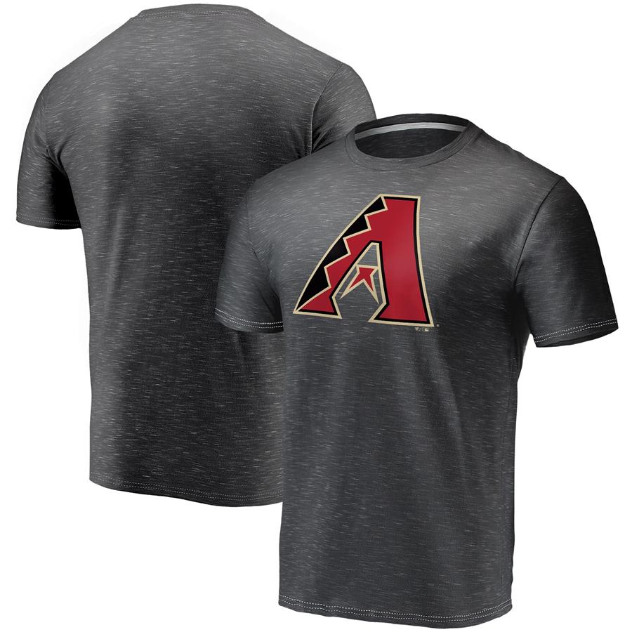 Arizona Diamondbacks Fanatics Branded Official Logo Space Dye T-Shirt - Charcoal