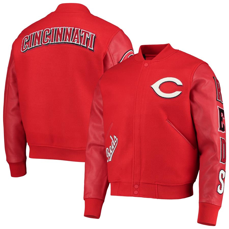 Cincinnati Reds Pro Standard Varsity Logo Full-Zip Jacket - Red