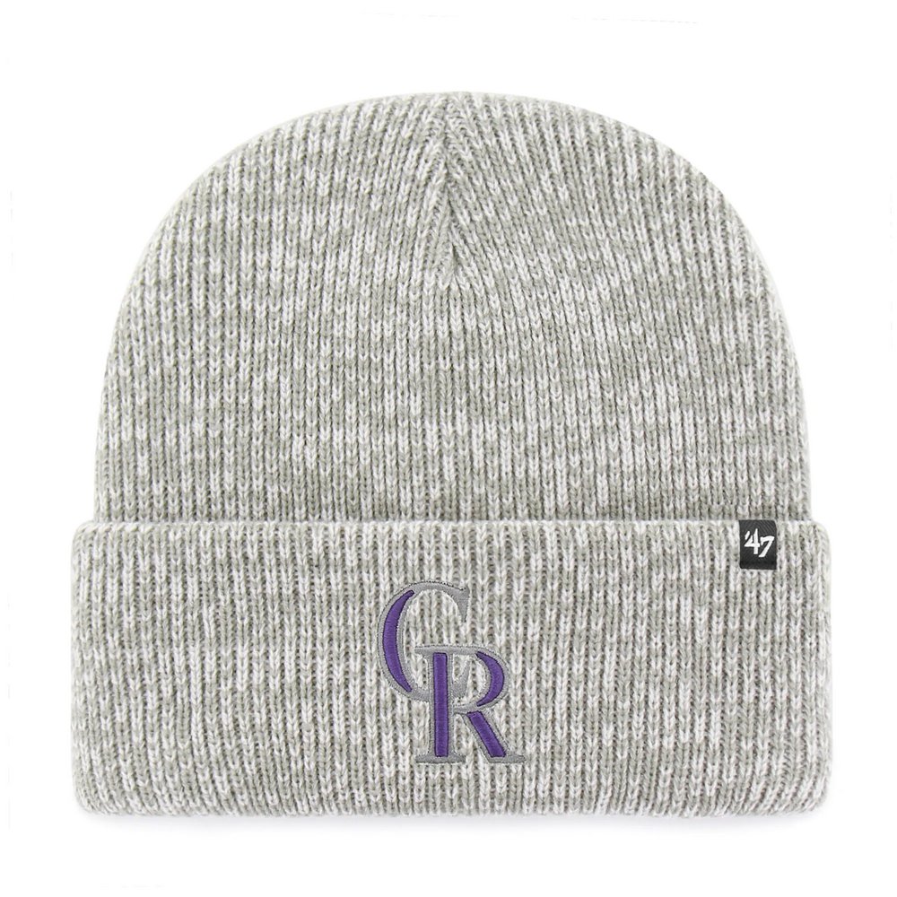 Colorado Rockies '47 Brain Freeze Cuffed Knit Hat - Gray