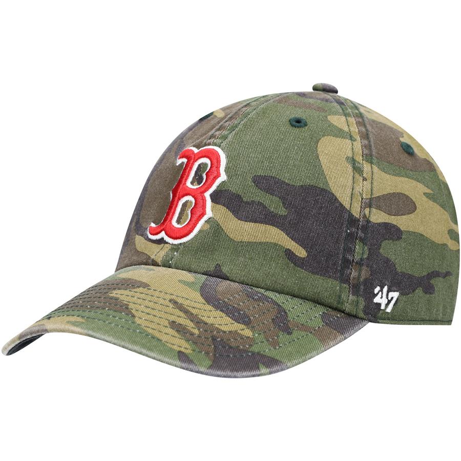 Boston Red Sox '47 Team Clean Up Adjustable Hat - Camo