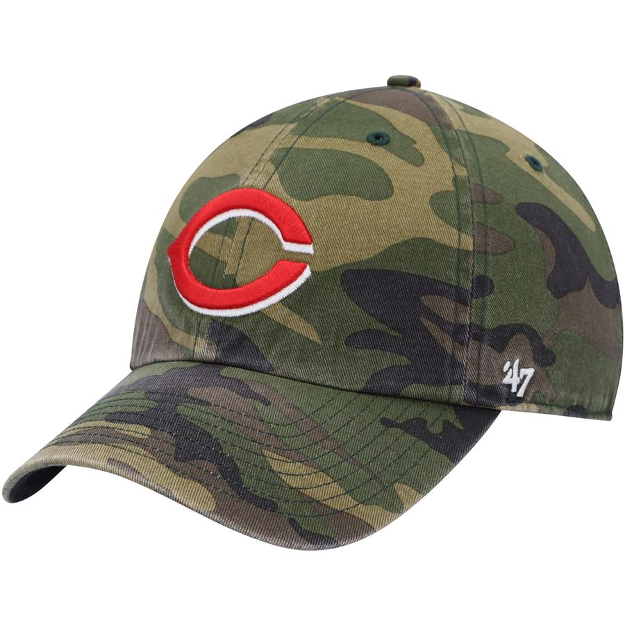 Cincinnati Reds '47 Team Clean Up Adjustable Hat - Camo