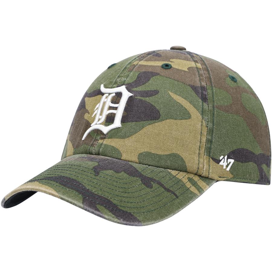 Detroit Tigers '47 Team Clean Up Adjustable Hat - Camo